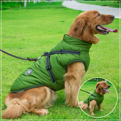 DogFashion™ neperšlampama žieminė striukė šunims – vaizdas iš viršaus