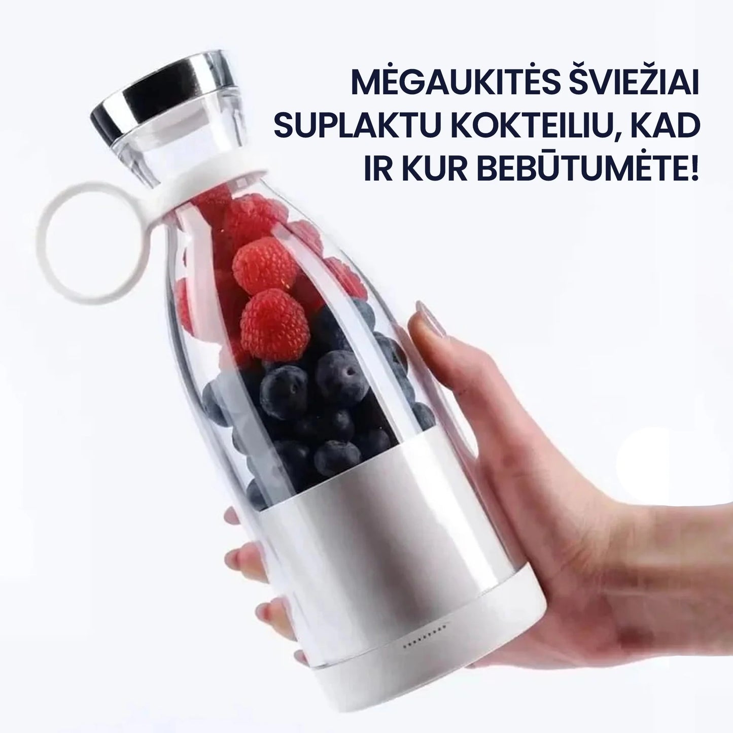FreshJuice™ – Nešiojamas kokteilių plaktuvas